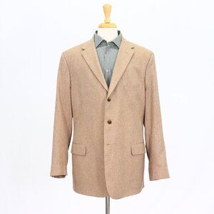 H. Freeman & Son 44L Brown Solid 3-Button Sport Coat Blazer Jacket T229